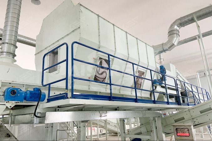 Séparateur d'air pour déchets volumineux, déchets municipaux solides et déchets verts dans le cadre d'un projet d'élimination des déchets dans la province du Zhejiang, en Chine