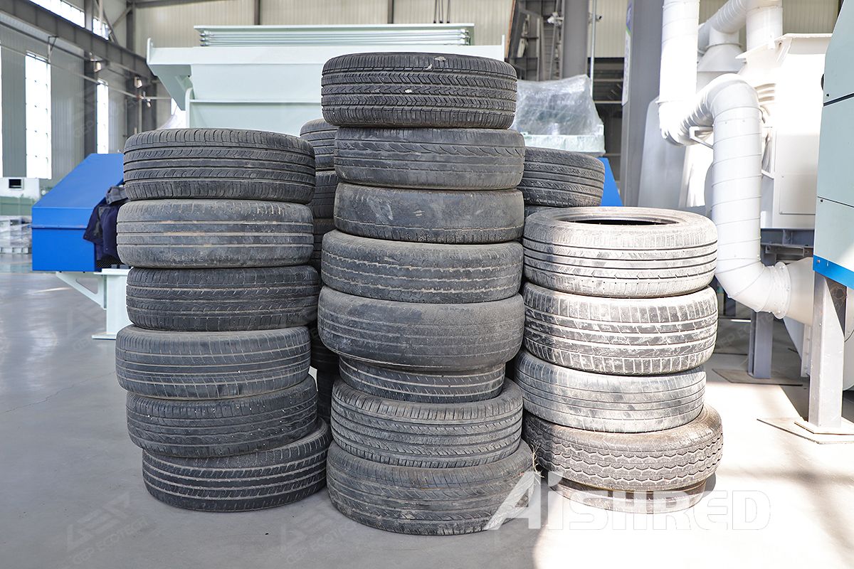Lignes de déchiquetage, de tri et de recyclage de pneus usés avec GEP ECOTECH